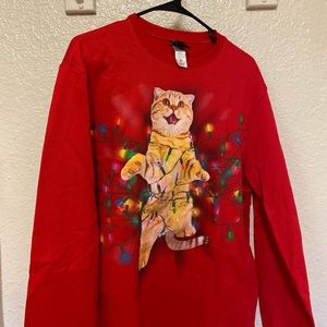 Red Christmas and Cat Sweater